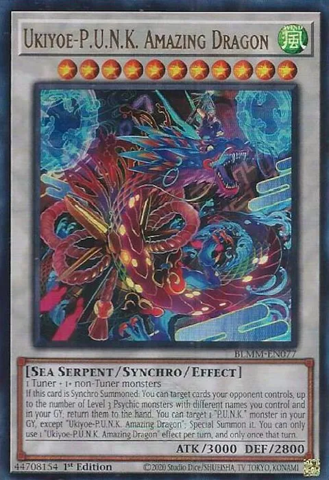 Ukiyoe-P.U.N.K. Amazing Dragon BLMM-EN077 Yu-Gi-Oh card from Battles of Legend: Monster Mayhem