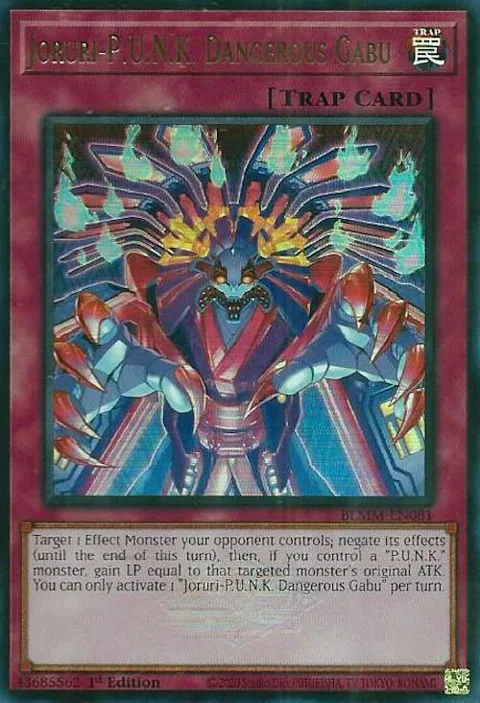 Joruri-P.U.N.K. Dangerous Gabu BLMM-EN081 Yu-Gi-Oh card from Battles of Legend: Monster Mayhem