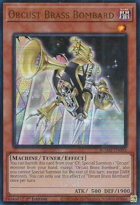 Orcust Brass Bombard BLMM-EN083 Yu-Gi-Oh card from Battles of Legend: Monster Mayhem