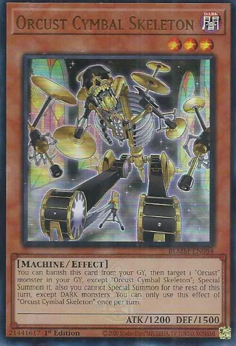 Orcust Cymbal Skeleton BLMM-EN084 Yu-Gi-Oh card from Battles of Legend: Monster Mayhem