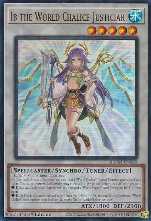 Ib the World Chalice Justiciar BLMM-EN089 Yu-Gi-Oh card from Battles of Legend: Monster Mayhem