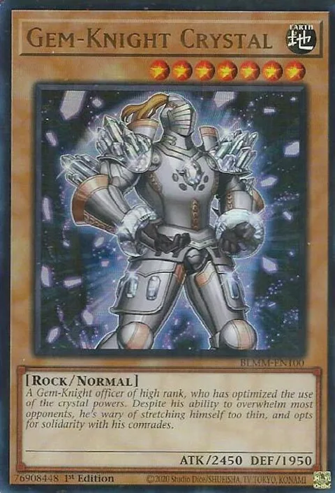 Gem-Knight Crystal BLMM-EN100 Yu-Gi-Oh card from Battles of Legend: Monster Mayhem