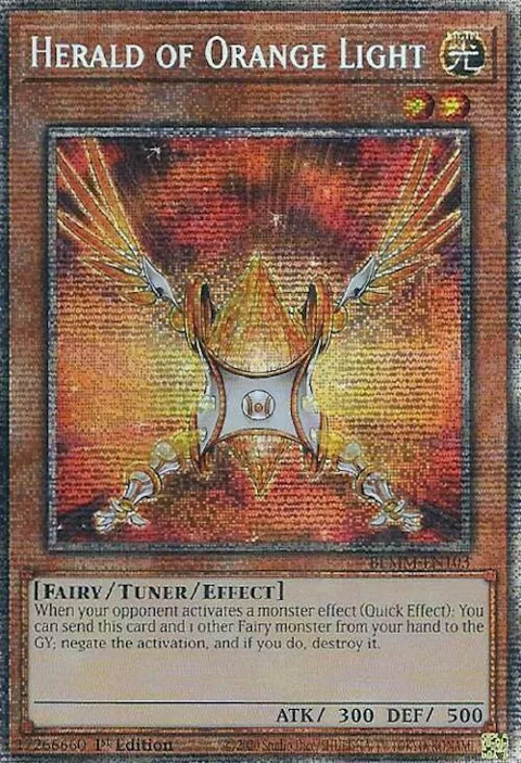 Herald of Orange Light Starlight Rare BLMM-EN103 Yu-Gi-Oh card from Battles of Legend: Monster Mayhem