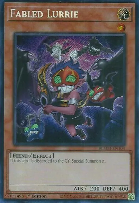 Fabled Lurrie BLMM-EN104 Yu-Gi-Oh card from Battles of Legend: Monster Mayhem
