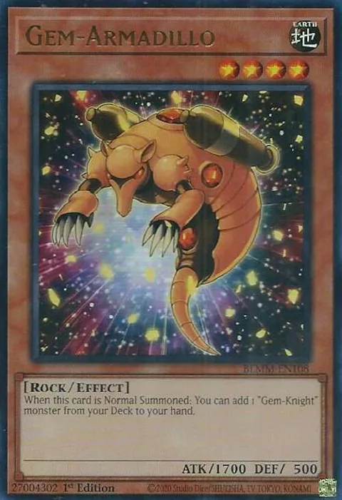 Gem-Armadillo BLMM-EN108 Yu-Gi-Oh card from Battles of Legend: Monster Mayhem
