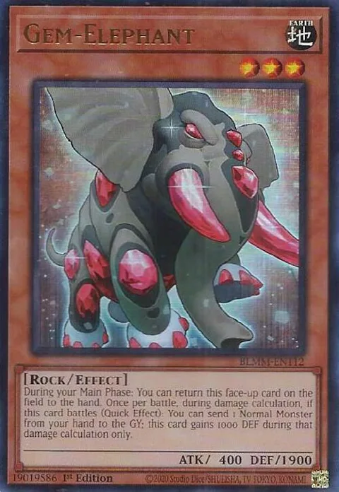 Gem-Elephant BLMM-EN112 Yu-Gi-Oh card from Battles of Legend: Monster Mayhem