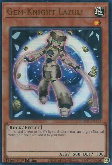 Gem-Knight Lazuli BLMM-EN113 Yu-Gi-Oh card from Battles of Legend: Monster Mayhem