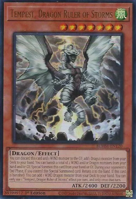 Tempest, Dragon Ruler of Storms BLMM-EN120 Yu-Gi-Oh card from Battles of Legend: Monster Mayhem