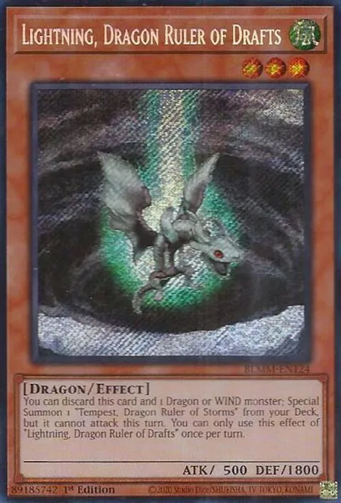 Lightning, Dragon Ruler of Drafts BLMM-EN124 Yu-Gi-Oh card from Battles of Legend: Monster Mayhem