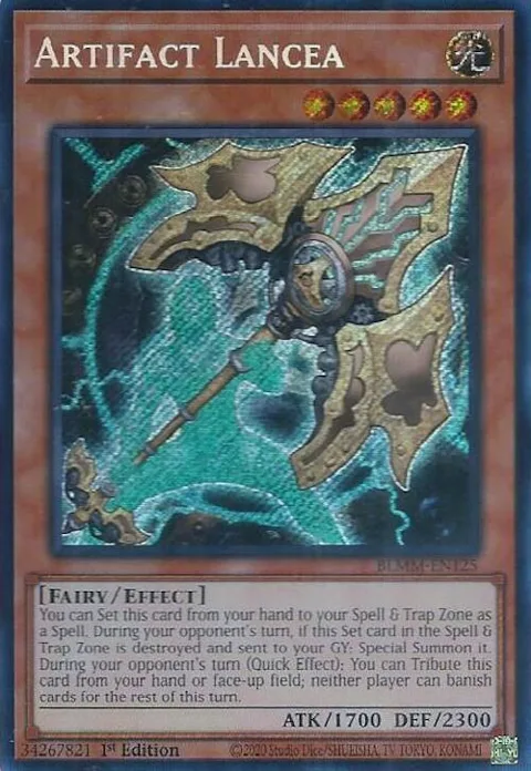 Artifact Lancea BLMM-EN125 Yu-Gi-Oh card from Battles of Legend: Monster Mayhem
