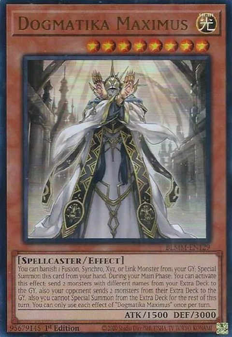Dogmatika Maximus BLMM-EN129 Yu-Gi-Oh card from Battles of Legend: Monster Mayhem