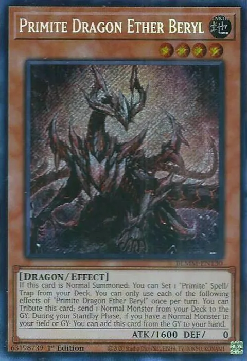 Primite Dragon Ether Beryl BLMM-EN130 Yu-Gi-Oh card from Battles of Legend: Monster Mayhem