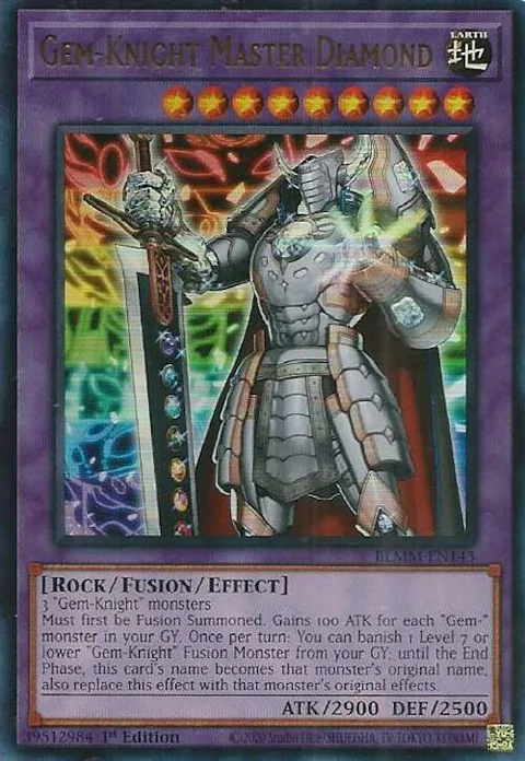 Gem-Knight Master Diamond BLMM-EN143 Yu-Gi-Oh card from Battles of Legend: Monster Mayhem