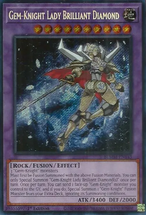 Gem-Knight Lady Brilliant Diamond BLMM-EN145 Yu-Gi-Oh card from Battles of Legend: Monster Mayhem