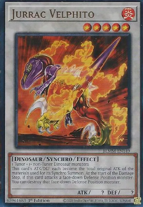 Jurrac Velphito BLMM-EN149 Yu-Gi-Oh card from Battles of Legend: Monster Mayhem
