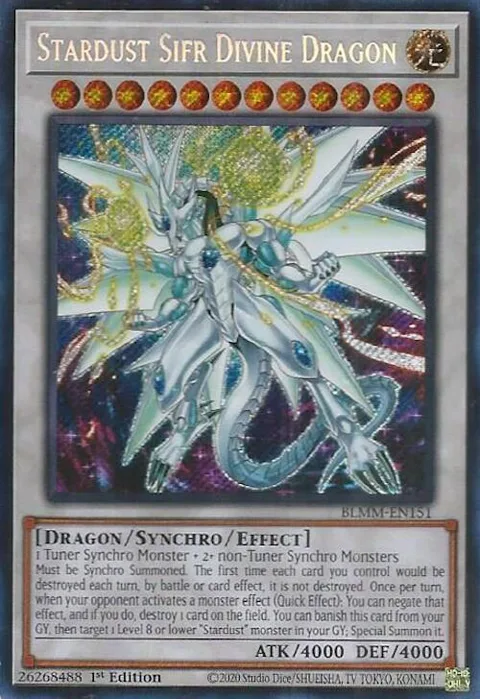 Stardust Sifr Divine Dragon BLMM-EN151 Yu-Gi-Oh card from Battles of Legend: Monster Mayhem