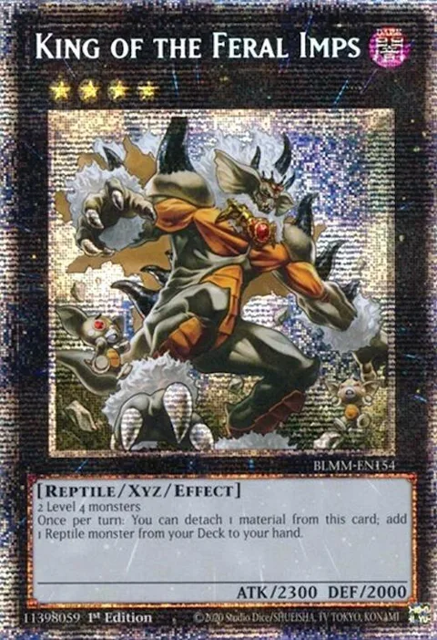King of the Feral Imps Starlight Rare BLMM-EN154 Yu-Gi-Oh card from Battles of Legend: Monster Mayhem
