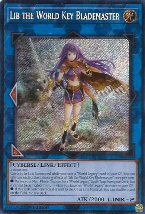 Lib the World Key Blademaster BLMM-EN159 Yu-Gi-Oh card from Battles of Legend: Monster Mayhem