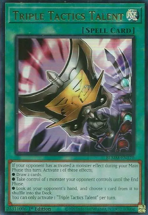 Triple Tactics Talent BLMM-EN170 Yu-Gi-Oh card from Battles of Legend: Monster Mayhem