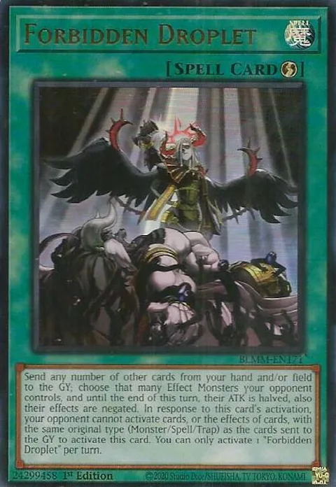 Forbidden Droplet BLMM-EN171 Yu-Gi-Oh card from Battles of Legend: Monster Mayhem