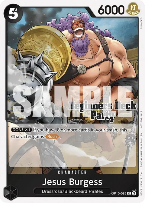 Jesus Burgess Beginners Deck Party [ST-23] - [ST-28] Participation Pack OP10-085 One Piece card from One Piece Promotion Cards