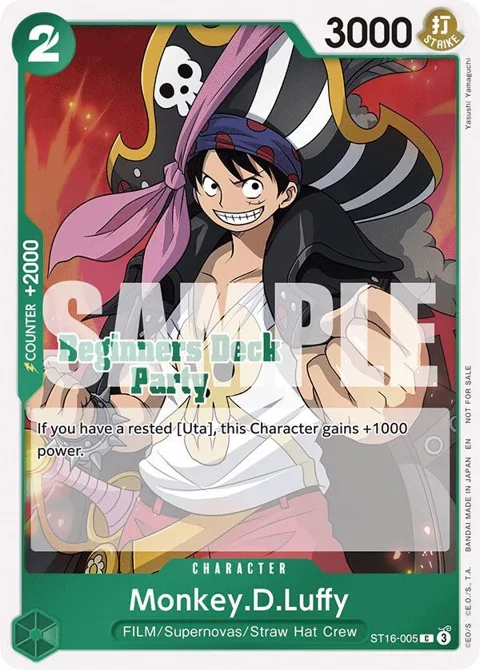 Monkey.D.Luffy Beginners Deck Party [ST-23] - [ST-28] Participation Pack ST16-005 One Piece card from One Piece Promotion Cards