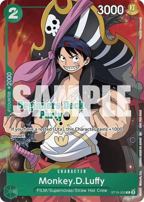 Monkey.D.Luffy Beginners Deck Party [ST-23] - [ST-28] Winner Pack ST16-005 One Piece card from One Piece Promotion Cards