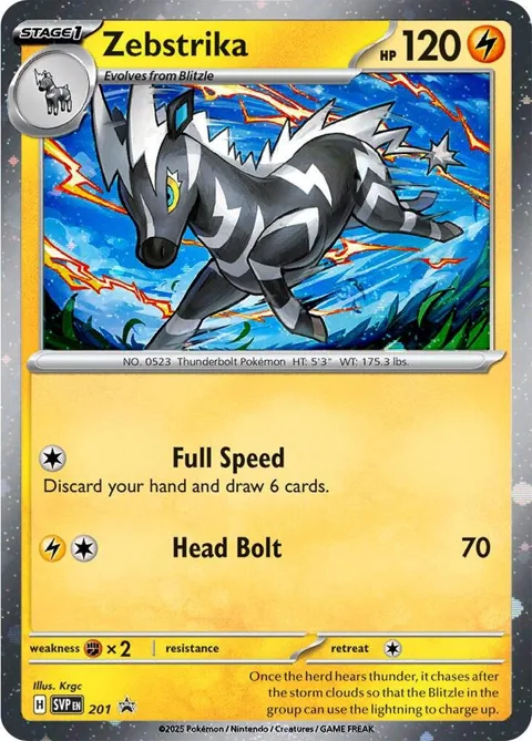 Zebstrika - 201 Cosmos Holo #201 Holofoil Pokémon card from Scarlet & Violet Promo Cards