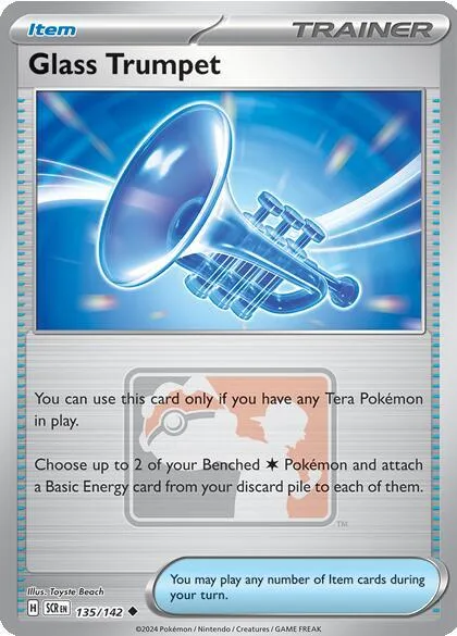 Glass Trumpet #135/142 Reverse Holofoil Pokémon card from League & Championship Cards