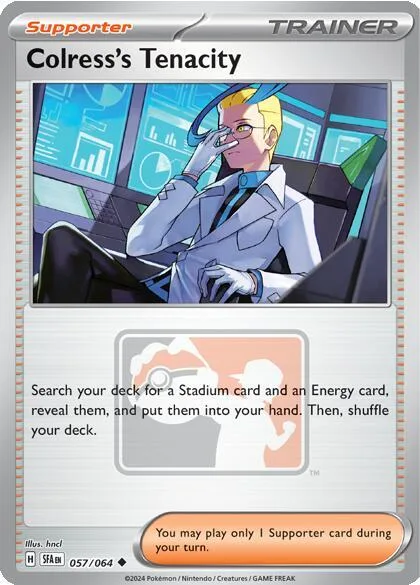 Colress's Tenacity #057/064 Reverse Holofoil Pokémon card from League & Championship Cards