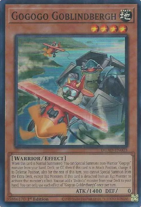 Gogogo Goblindbergh DUAD-EN003 Yu-Gi-Oh card from Duelist's Advance