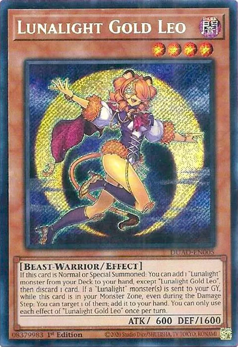 Lunalight Gold Leo DUAD-EN005 Yu-Gi-Oh card from Duelist's Advance