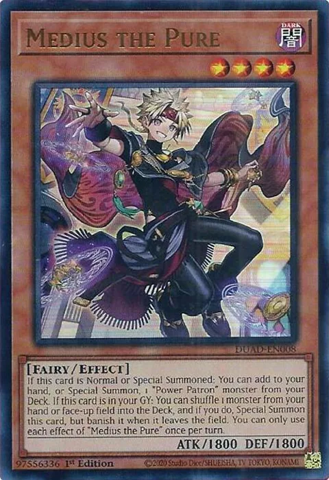 Medius the Pure DUAD-EN008 Yu-Gi-Oh card from Duelist's Advance