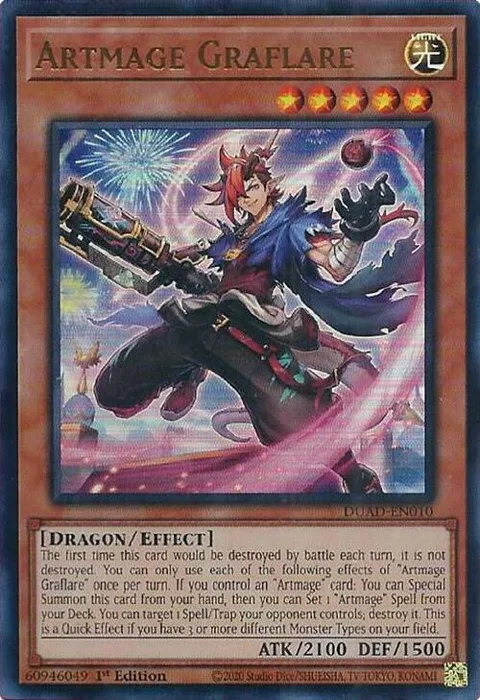 Artmage Graflare DUAD-EN010 Yu-Gi-Oh card from Duelist's Advance