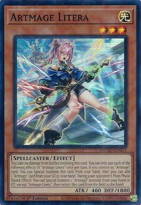 Artmage Litera DUAD-EN011 Yu-Gi-Oh card from Duelist's Advance