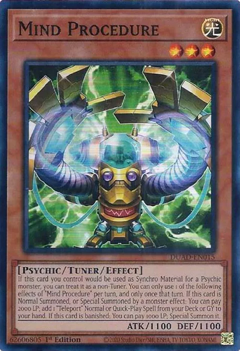 Mind Procedure DUAD-EN015 Yu-Gi-Oh card from Duelist's Advance
