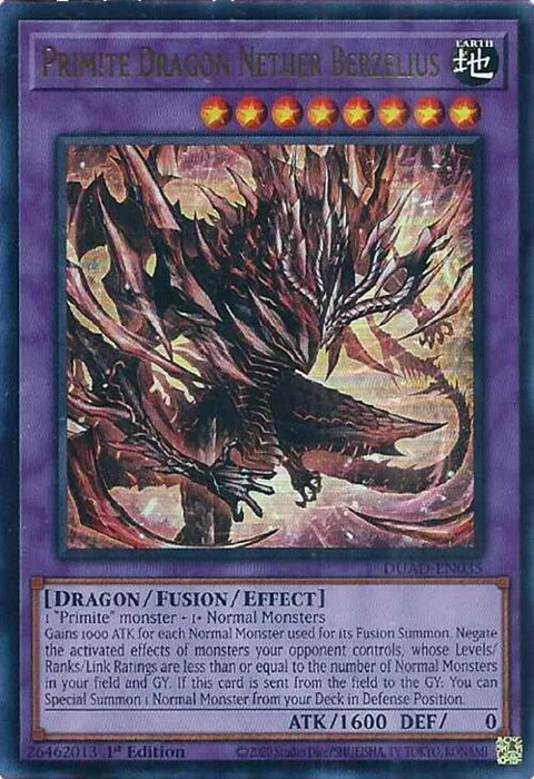 Primite Dragon Nether Berzelius DUAD-EN035 Yu-Gi-Oh card from Duelist's Advance
