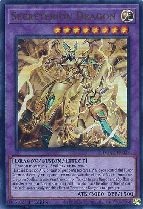 Secreterion Dragon DUAD-EN037 Yu-Gi-Oh card from Duelist's Advance