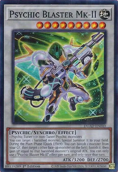 Psychic Blaster Mk-II DUAD-EN040 Yu-Gi-Oh card from Duelist's Advance