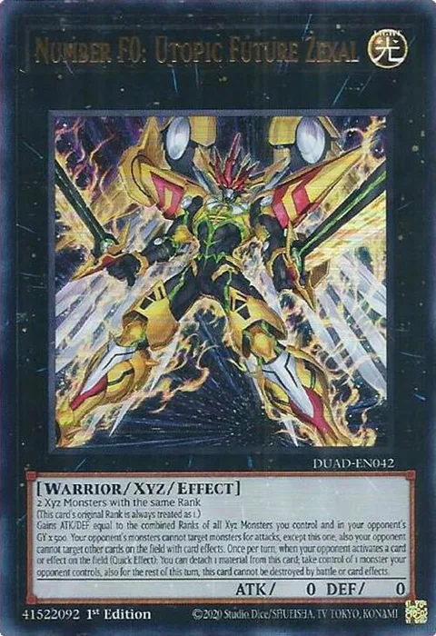 Number F0: Utopic Future Zexal DUAD-EN042 Yu-Gi-Oh card from Duelist's Advance