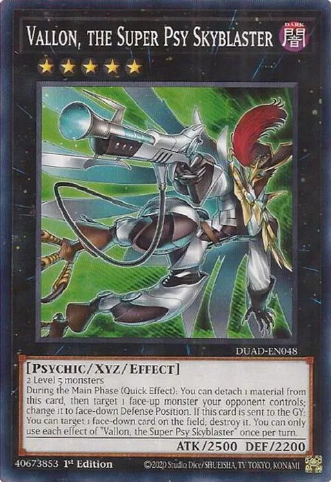 Vallon, the Super Psy Skyblaster DUAD-EN048 Yu-Gi-Oh card from Duelist's Advance