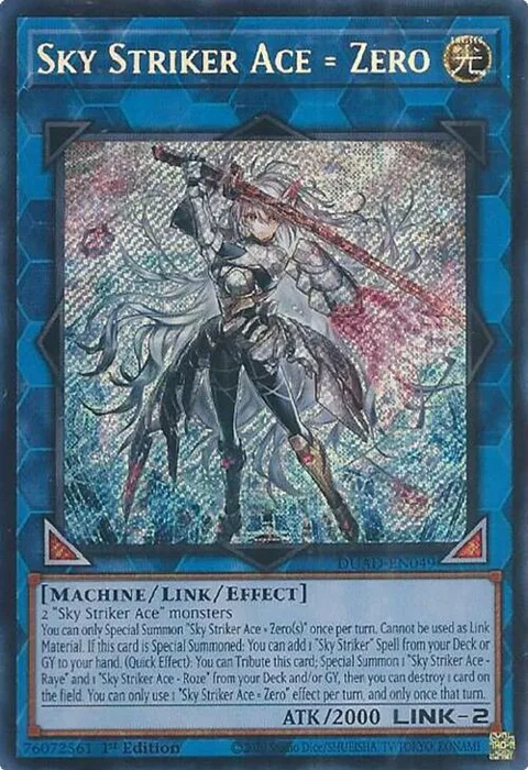 Sky Striker Ace = Zero DUAD-EN049 Yu-Gi-Oh card from Duelist's Advance