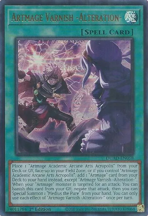 Artmage Varnish -Alteration- DUAD-EN058 Yu-Gi-Oh card from Duelist's Advance