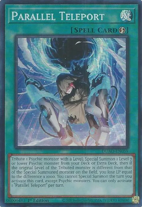 Parallel Teleport DUAD-EN059 Yu-Gi-Oh card from Duelist's Advance