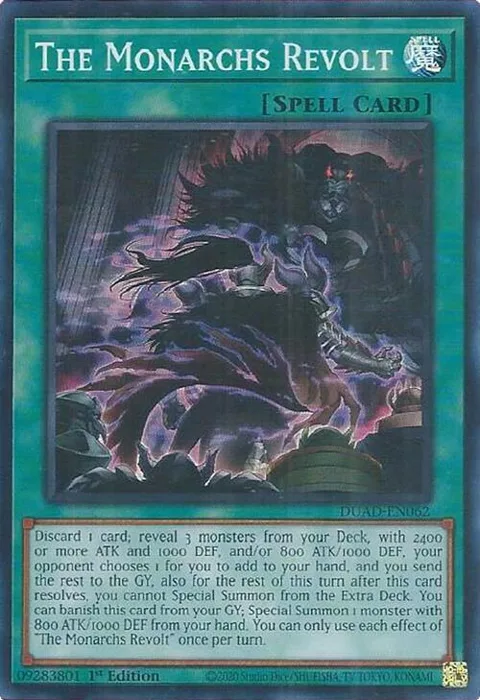 The Monarchs Revolt DUAD-EN062 Yu-Gi-Oh card from Duelist's Advance