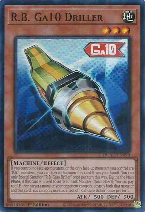 R.B. Ga10 Driller DUAD-EN090 Yu-Gi-Oh card from Duelist's Advance
