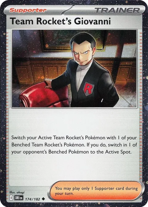 Team Rocket's Giovanni Cosmos Holo #174/182 Holofoil Pokémon card from Miscellaneous Cards & Products