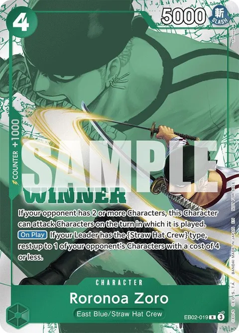 Roronoa Zoro Winner Pack 2025 Vol. 3 EB02-019 One Piece card from One Piece Promotion Cards
