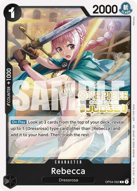 Rebecca Judge Pack Vol. 6 OP04-092 One Piece card from One Piece Promotion Cards