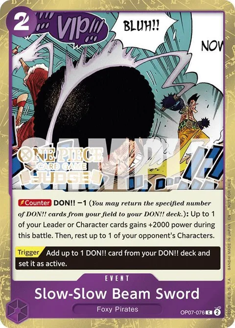 Slow-Slow Beam Sword Judge Pack Vol. 6 OP07-076 One Piece card from One Piece Promotion Cards